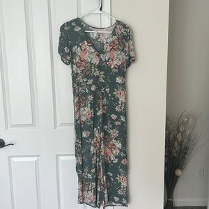Xhilaration flower print jumpsuit